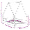 vidaXL Giroletto per Bambini 80x160 cm in Legno Massello di Pino