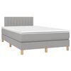 vidaXL Letto a Molle Materasso e LED Grigio Chiaro 120x190 cm Tessuto