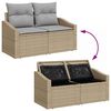 vidaXL Set di divani con cuscino 8 pcs Beige e grigio polyrattan