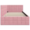 vidaXL Cornice del letto ad angolo Rosa 100 cm x 200 cm Velluto