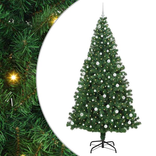 vidaXL Albero di Natale artificiale con 300 LED Verde 240 cm