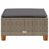 vidaXL Sgabello Giardino con Cuscino Grigio 63,5x56x32cm in Polyrattan