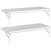 vidaXL Mensole a Muro 2 pz 75x30 cm Argento in Acciaio Inossidabile