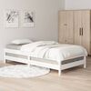 vidaXL Letto Impilabile Bianco 100x200cm in Legno Massello di Pino