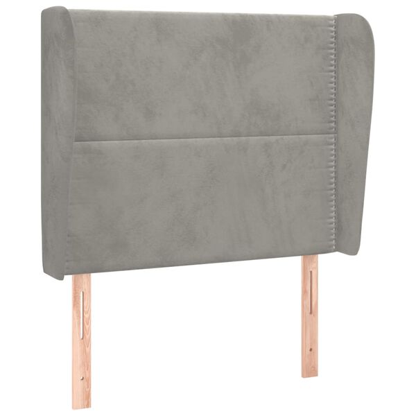 vidaXL Testiera ad Orecchio Grigio Chiaro 83x23x118/128 cm in Velluto