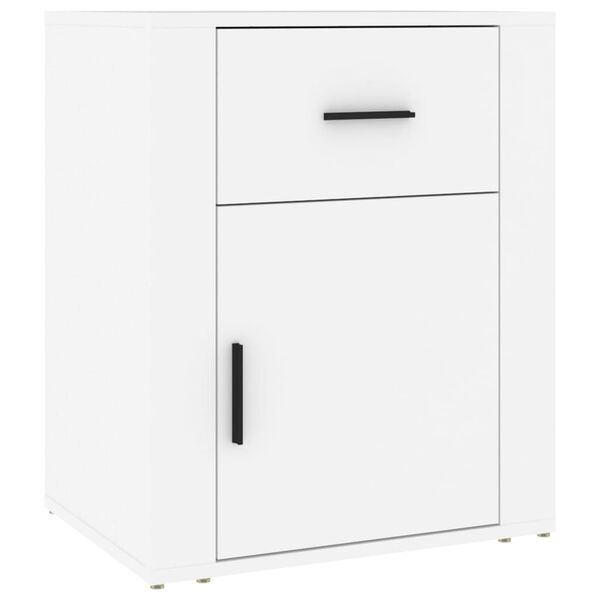 vidaXL Comodino Bianco 50x36x60 cm in Legno Ingegnerizzato