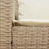 vidaXL Set Divano da Giardino 4 pz con Cuscini a L Beige in Polyrattan