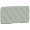 vidaXL Cuscino testiera Grigio Chiaro 100 cm in Velluto