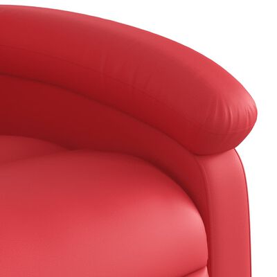 vidaXL Poltrona Massaggiante Reclinabile Rossa in Similpelle
