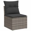 vidaXL Set Divano da Giardino 8pz con Cuscini Grigio Polyrattan Acacia