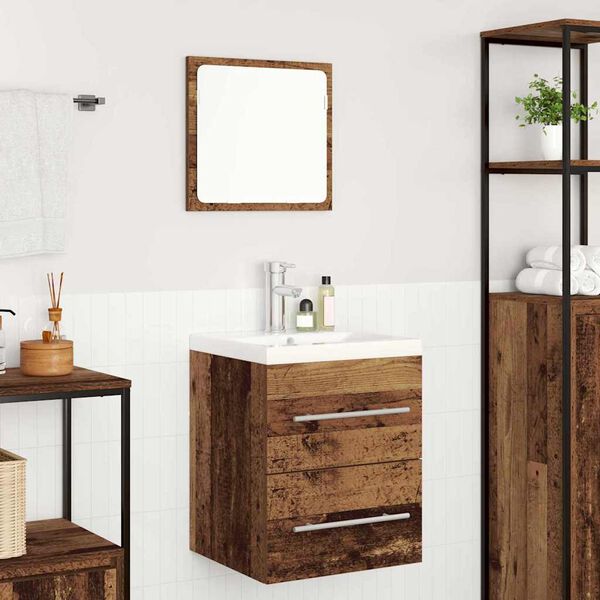 vidaXL Armadio per Lavabo da Bagno Legno vecchio 41 x 38,5 x 48 cm