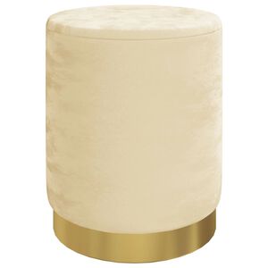 vidaXL Sgabello Rotondo con Contenitore Albicocca in Velluto 31 x 37 cm