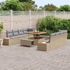 vidaXL Set Divano da Giardino 11 pcs Beige polyrattan