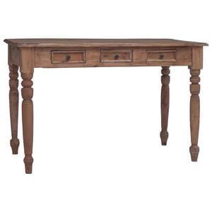 vidaXL Scrivania con Cassetti 117x57x75 cm in Legno Massello di Mogano
