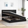 vidaXL Letto con contenitore e materasso Nero 200 x 200 cm Velluto