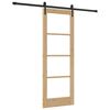 vidaXL Porta scorrevole 73,5 x 198,5 cm Legno massello di pino e vetro