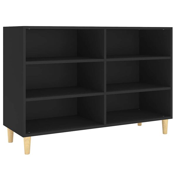 vidaXL Credenza Nera 103,5x35x70 cm in Legno Multistrato