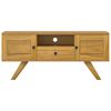 vidaXL Mobile Porta TV 110x30x50 cm in Legno Massello di Teak