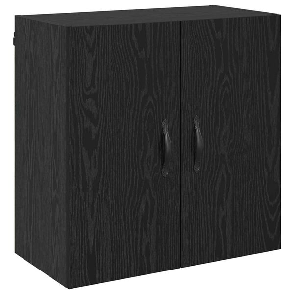 vidaXL Mobiletto a muro Rovere Nero 60 x 31 x 60 cm Legno multistrato