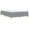vidaXL Letto a molle con materasso Grigio chiaro 140 x 190 cm Tessuto