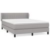 vidaXL Giroletto a Molle con Materasso Grigio Chiaro 140x200cm Tessuto