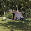 vidaXL Tenda Capanna con tetto Grigio e arancione 370 x 230 x 185 cm