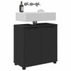 vidaXL Mobile per lavabo da bagno con lo scaffale Nero 60 x 30 x 60 cm