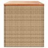 vidaXL Contenitore da Giardino Beige 220x50x54 cm Polyrattan e Acacia