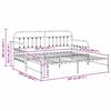 vidaXL Struttura per letto di giorno Bianco 107 x 203 cm Acciaio