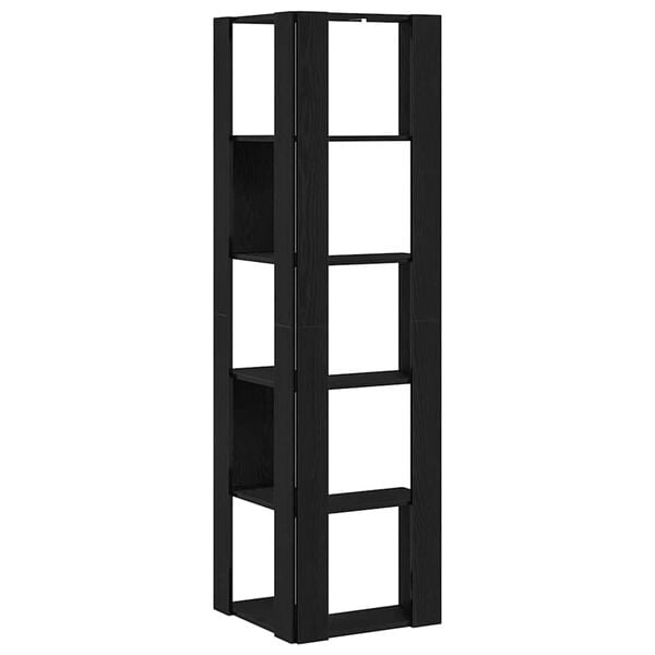 vidaXL Libreria Rovere Nero 50 x 50 x 179 cm