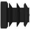 vidaXL Tappi terminali 2 pcs Nero 15 x 15 x 15 mm PP