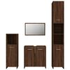 vidaXL Set Mobili da Bagno 4 pz Rovere Marrone in Legno Multistrato
