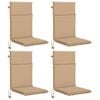 vidaXL Cuscino per sedia a schienale alto GEMERT 4 pz 100% Poliestere