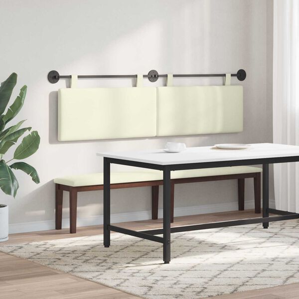 vidaXL Testata appesa Crema 170 x 55 x 5 cm Tessuto in Cords