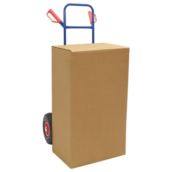 vidaXL Carrello Manuale Blu e Rosso 49,5 x 53 x 114 cm Acciaio