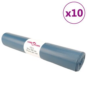 vidaXL Sacchetti per Cestini 100 pz Blu 120 L