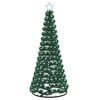 vidaXL Albero di Natale in tinsel con luci LED e base EKENAS 180 cm