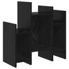 vidaXL Mobile laterale Rovere Nero 60 x 26 x 60 cm
