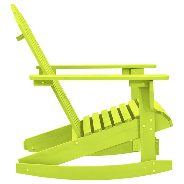 vidaXL Sedia a Dondolo Giardino Adirondack in Legno di Abete Verde