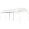 vidaXL Gazebo con Tetto Bianco 11,15x2,28x2,69 m in Polietilene