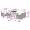 vidaXL Set Divano da Giardino con cuscino 9 pcs Beige polyrattan