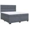 vidaXL Giroletto a Molle con Materasso Grigio Scuro 180x200 cm Velluto