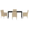 vidaXL Set da Pranzo per Giardino con cuscino 5 pcs Beige polyrattan