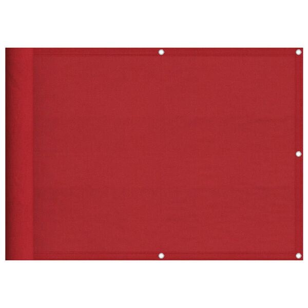 vidaXL Paravento da Balcone Rosso 75x700 cm 100% Poliestere Oxford