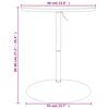 vidaXL Tavolo Bar Bianco 60x60x90 cm Legno Multistrato Acciaio Cromato