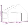 vidaXL Gazebo con Tetto Bianco 20,07x5,88x3,75 m in Polietilene