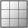 vidaXL Specchio da Parete Nero 60x60 cm in Metallo