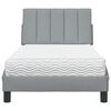 vidaXL Letto con Materasso Hanko Grigio Chiaro 80x200 cm in Tessuto