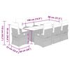 vidaXL Set Pranzo da Giardino 9pz con Cuscini Grigio Chiaro Polyrattan