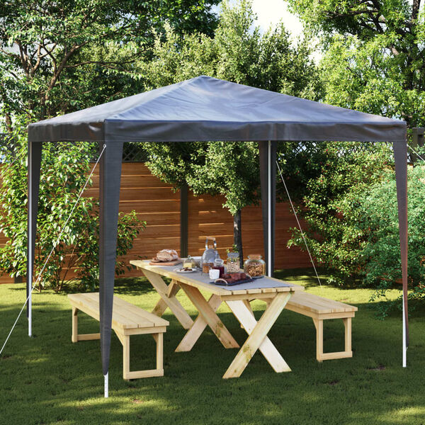 vidaXL Gazebo Professionale 2,5x2,5 m Antracite 90 g/m²